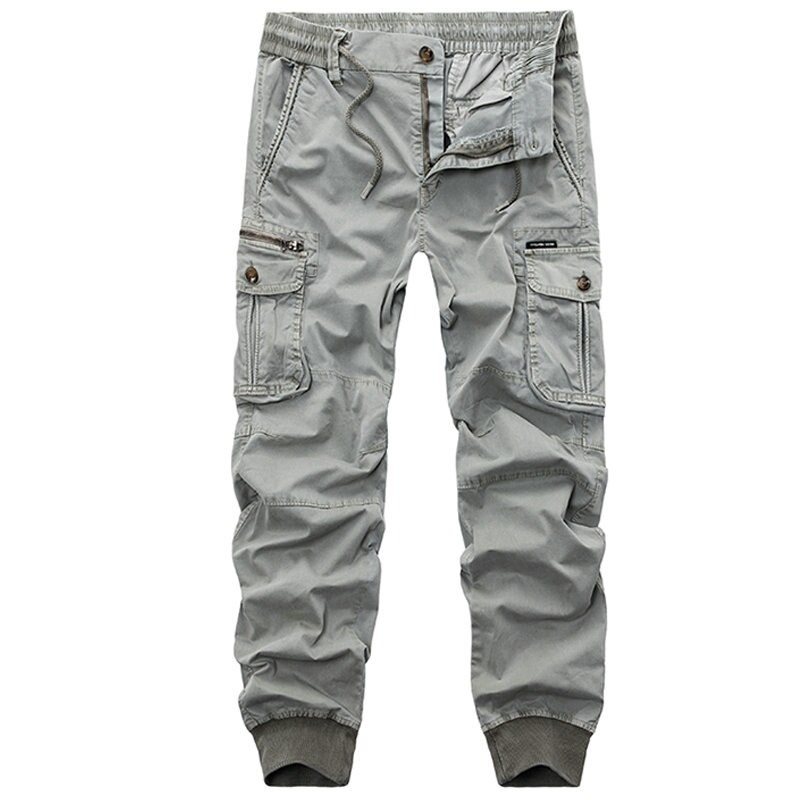 Military Male Jogger Pants With Pockets / Cool Casual Elastic Waist Cargo Pants for Men - HARD'N'HEAVY
