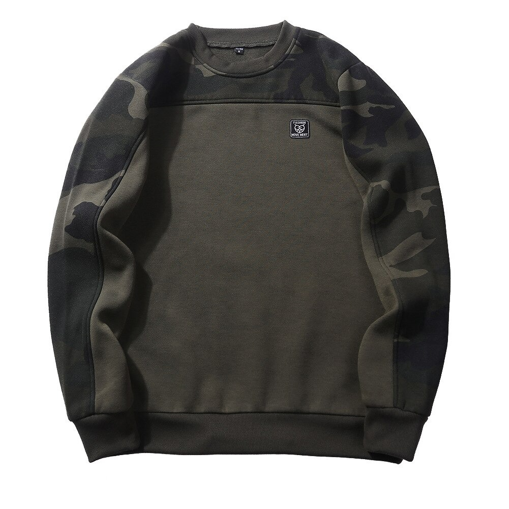 Stylish men's camouflage sweatshirt in military style with quality materials and comfortable fit.