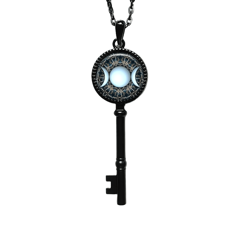 Moon Goddess Pendant Magic Chain / Classic Key of Solomon Circle Necklace