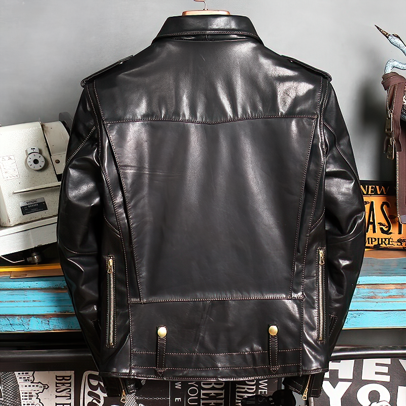 Motor Biker Leather Men's Jacket / Classic Quality Jacket For Men - HARD'N'HEAVY