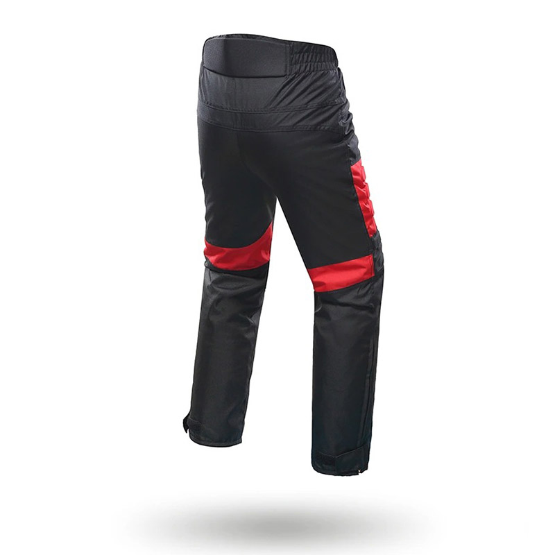 Men's motorcycle hip protector pants in black and red, offering comfort and style for riders.