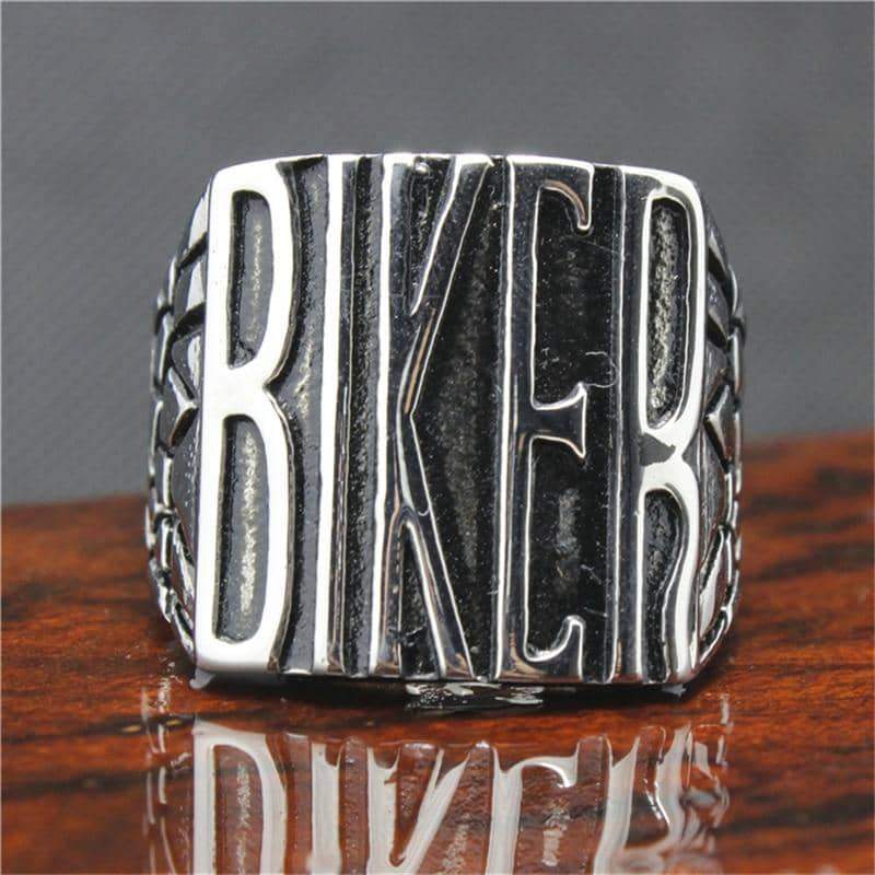 Motorcycle Road Trip Biker Ring / Stainless Steel Silver Color Jewelry - HARD'N'HEAVY