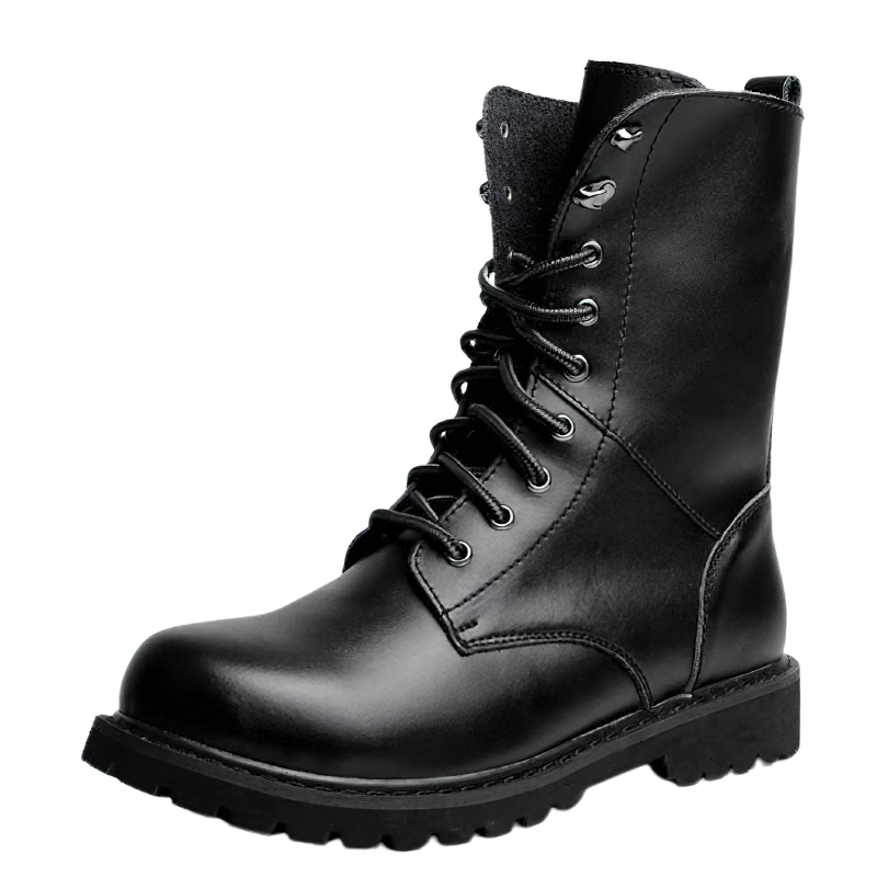 Motorcycle Stylish Boots For Men / Male Fashion Footwear Of Genuine Leather Lace Up - HARD'N'HEAVY