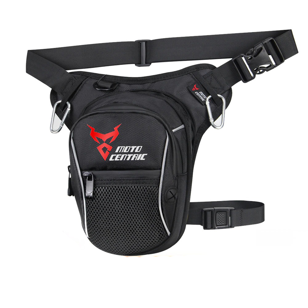Stylish motorcycle waterproof waist bag with branding, designed for both men and women, perfect for outdoor adventures.