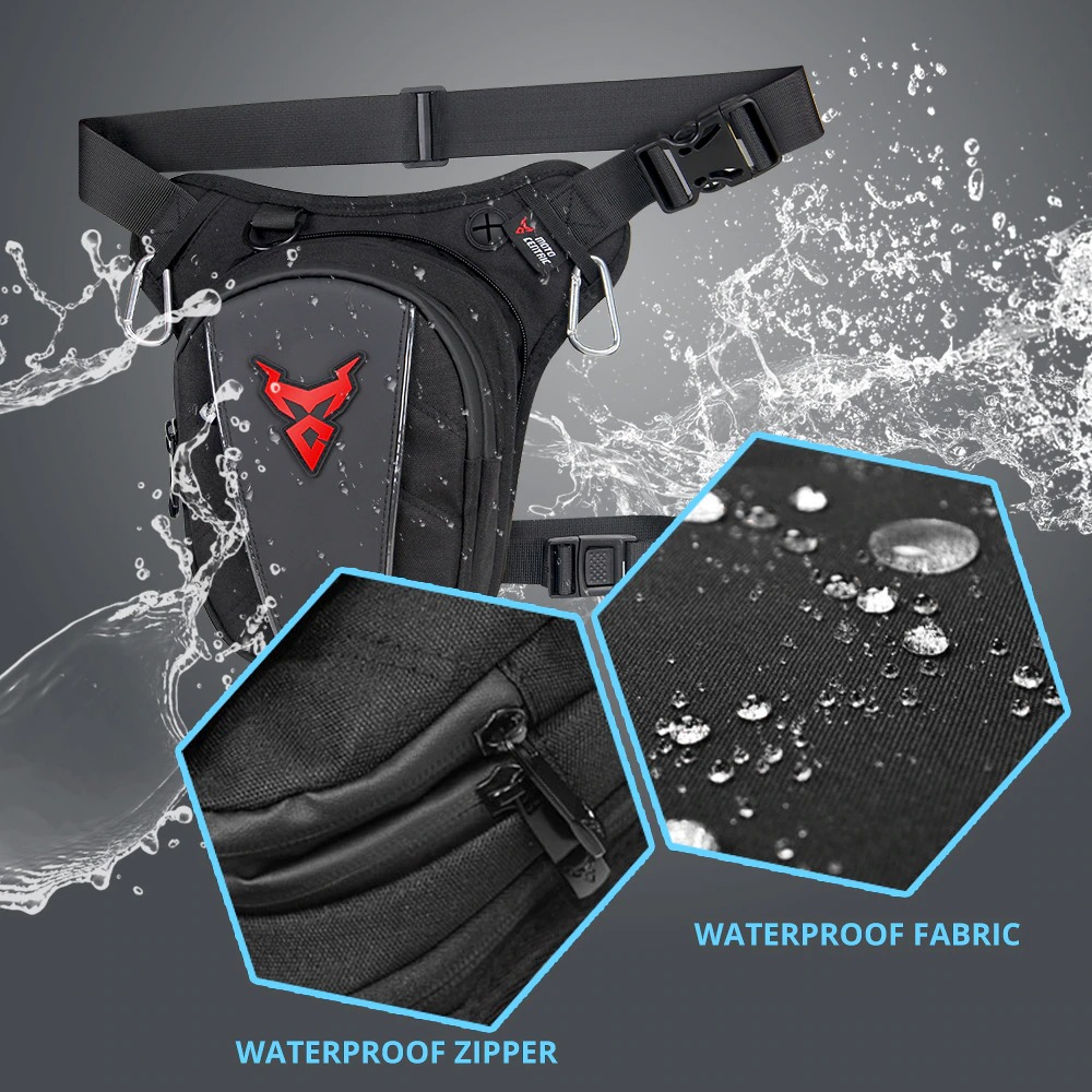 Motorcycle Waterproof Waist & Leg Bag / Stylish Hip Fanny Pack Bag for Men and Women - HARD'N'HEAVY