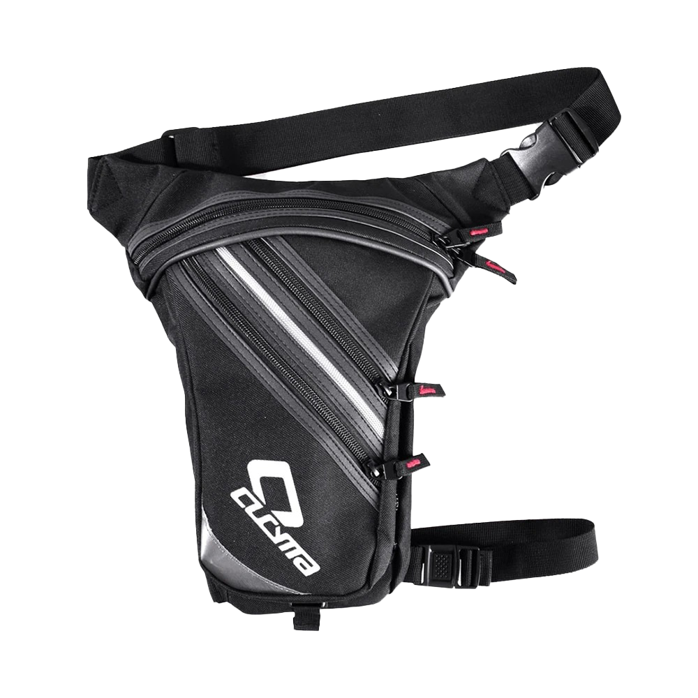 Stylish unisex motorcycle waterproof waist and leg bag, perfect hip fanny pack for men and women.