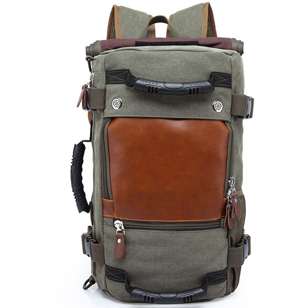 Stylish multifunction motorcycle bag with leather accents and durable design for men and women, perfect for casual outings.
