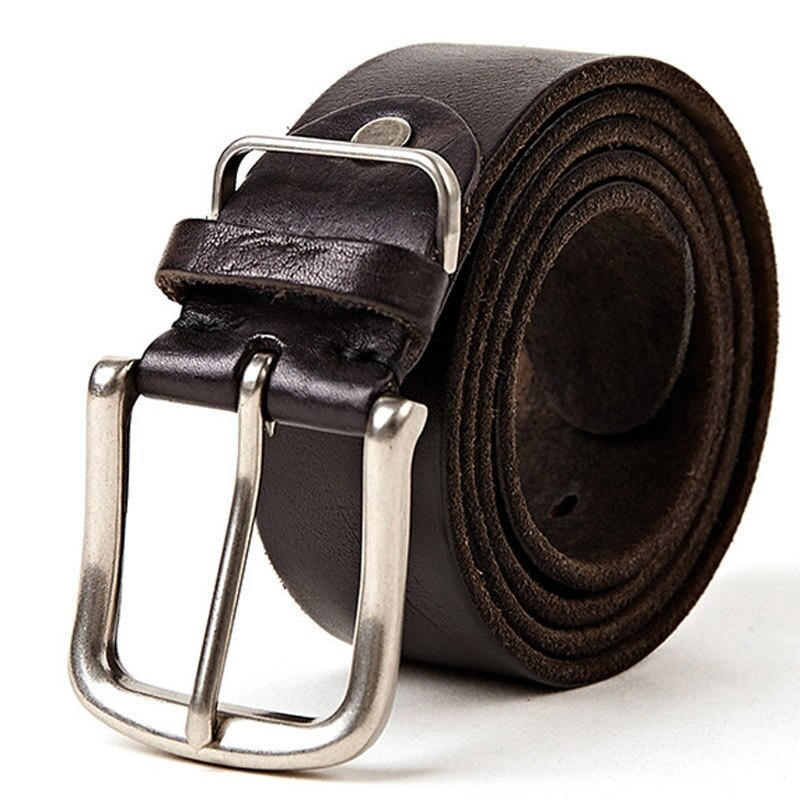 Natural Leather Men's Belt / Masculine Pin Buckle Belt's 4 colors / Male Accessories - HARD'N'HEAVY