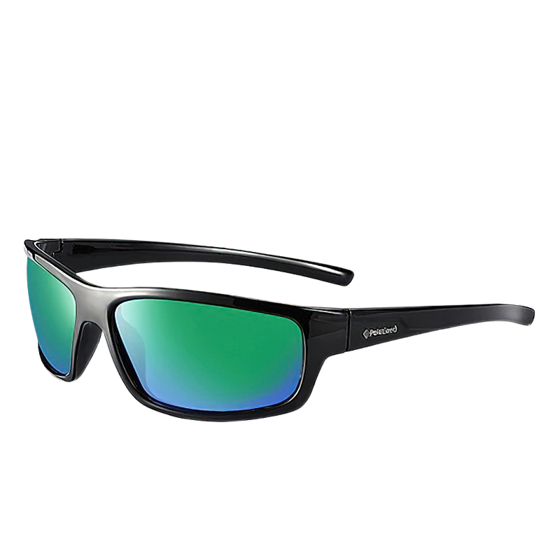 New classic polarized fashion sunglasses with green lenses, perfect for men's travel and casual styling.