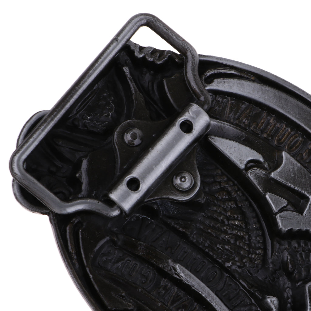 American Eagle metal belt buckle with intricate design, perfect for alternative fashion accessories.