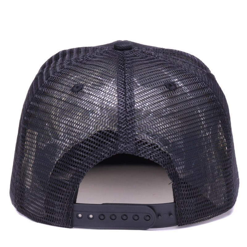 Original Black Baseball Caps for Men and Women / Cool Snapback Hats with bone mesh - HARD'N'HEAVY