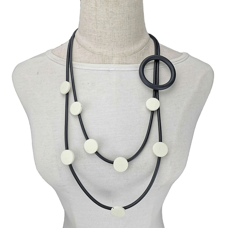 Original Design Rubber Necklaces in Gothic Style / Ethnic Accessories for Women