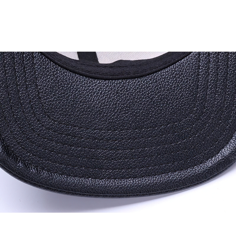 Close-up view of the gray unisex baseball cap with textured brim, perfect for trendy casual style.