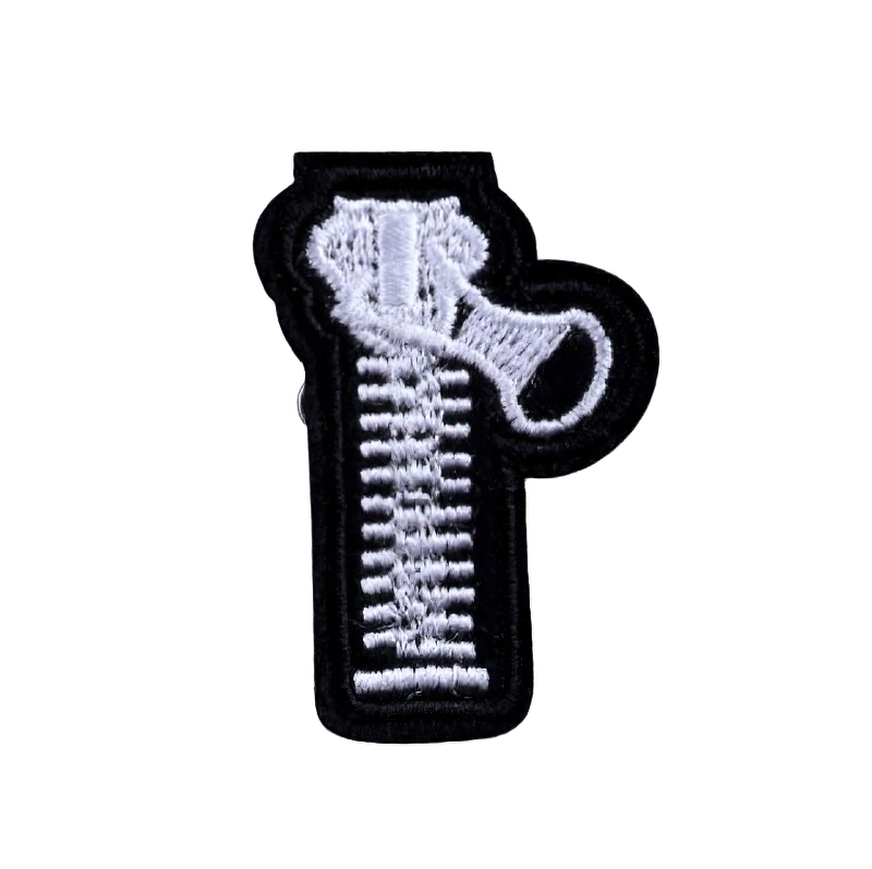 Patch For Clothing Of Stylish Zipper / Gothic Embroidered / Unisex Casual Accessories - HARD'N'HEAVY