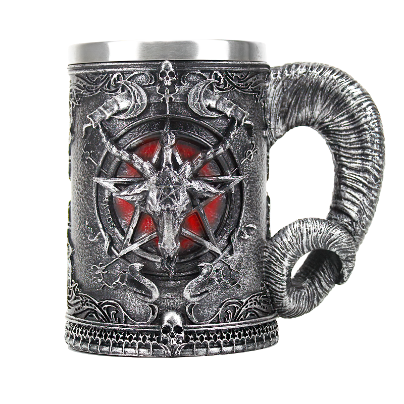 Pentagram Drinkware Beer Cup / Mystic Beer Mug For Men And Women - HARD'N'HEAVY