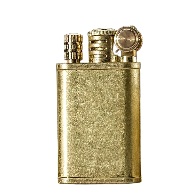 Classic gold windproof kerosene lighter with dual purpose design, perfect for everyday use and stylish accessories.