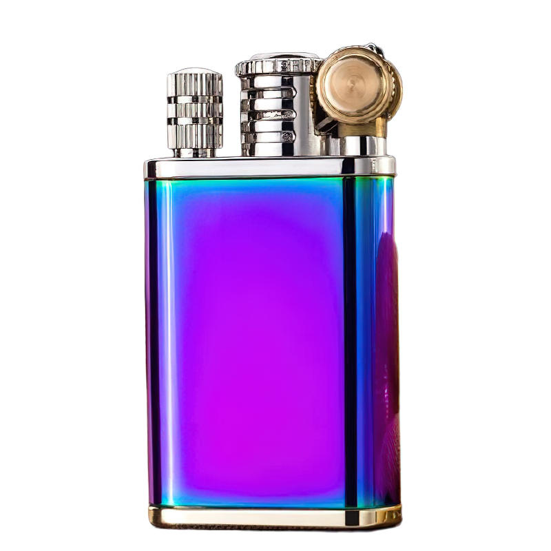 Stylish purple windproof lighter with modern design, ideal for class and functionality. Perfect kerosene oil dual-purpose lighter.