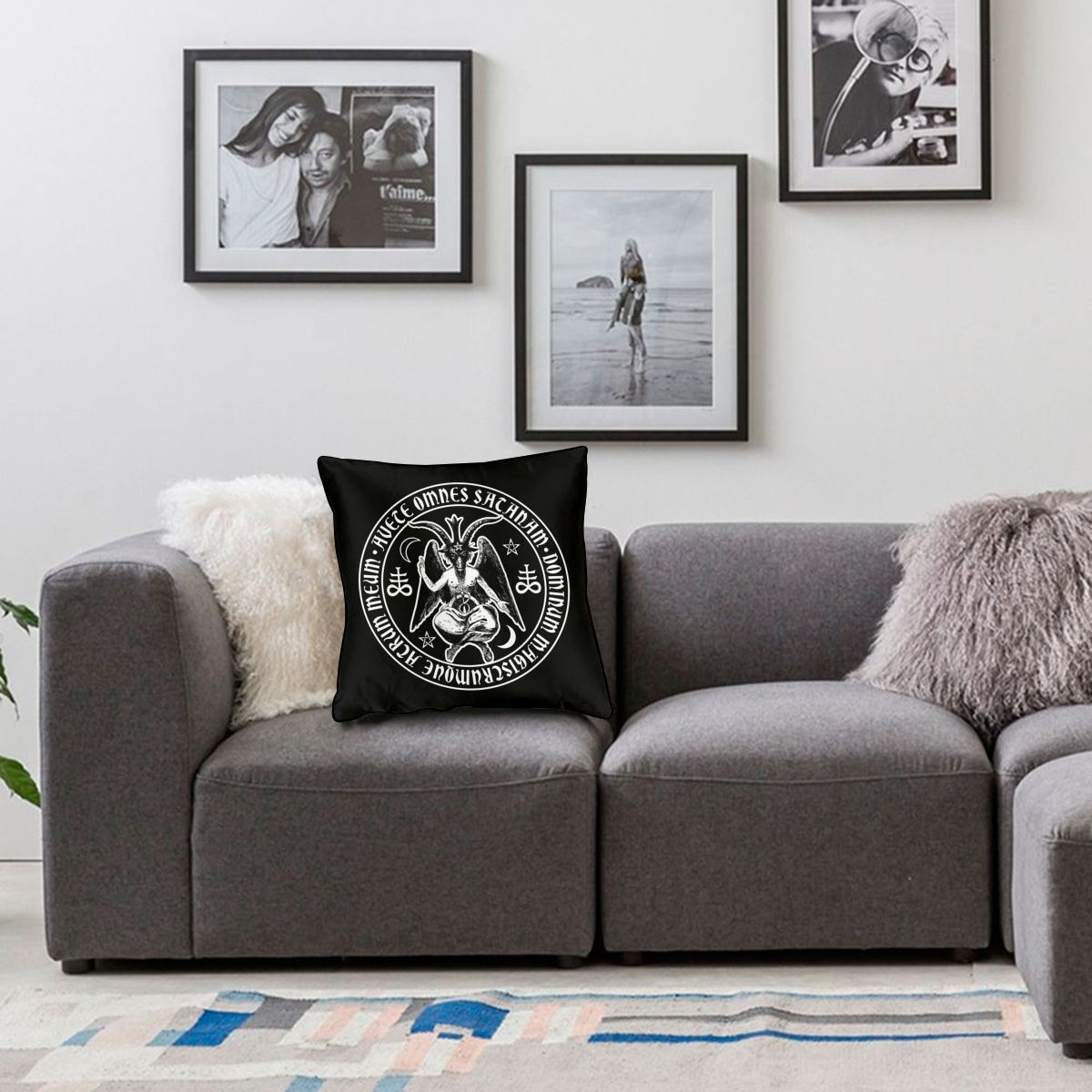 Pillowcover with print Satanic Goat / Decoration Pillow for Sofa with Double-sided Printing #3 - HARD'N'HEAVY