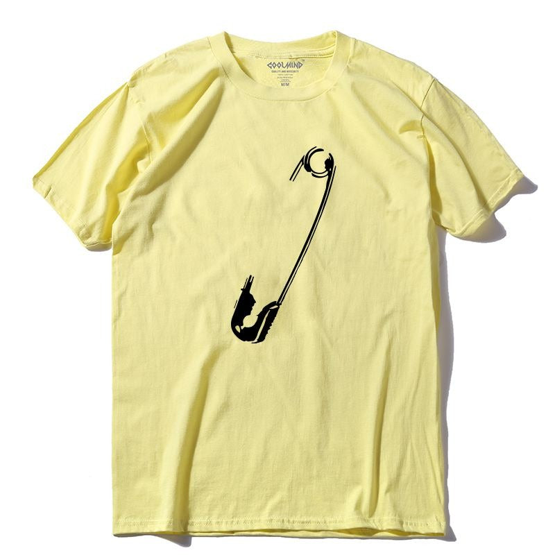Pin print funny Women T shirt / Womens graphic tees / O-neck summer female tees - HARD'N'HEAVY