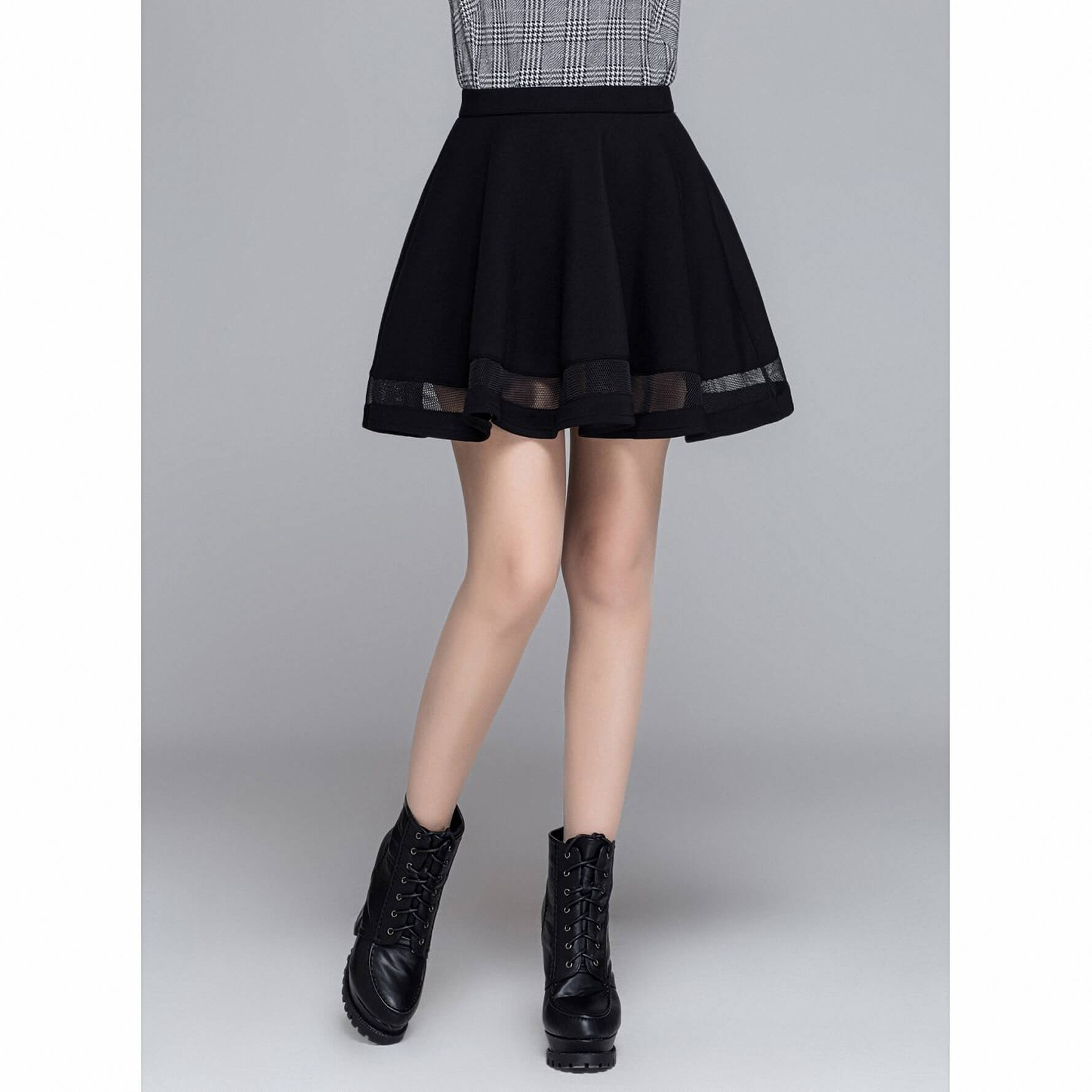 Pleated skirt for Rock Chick / Goth women skirts / Aesthetic Outfits - HARD'N'HEAVY
