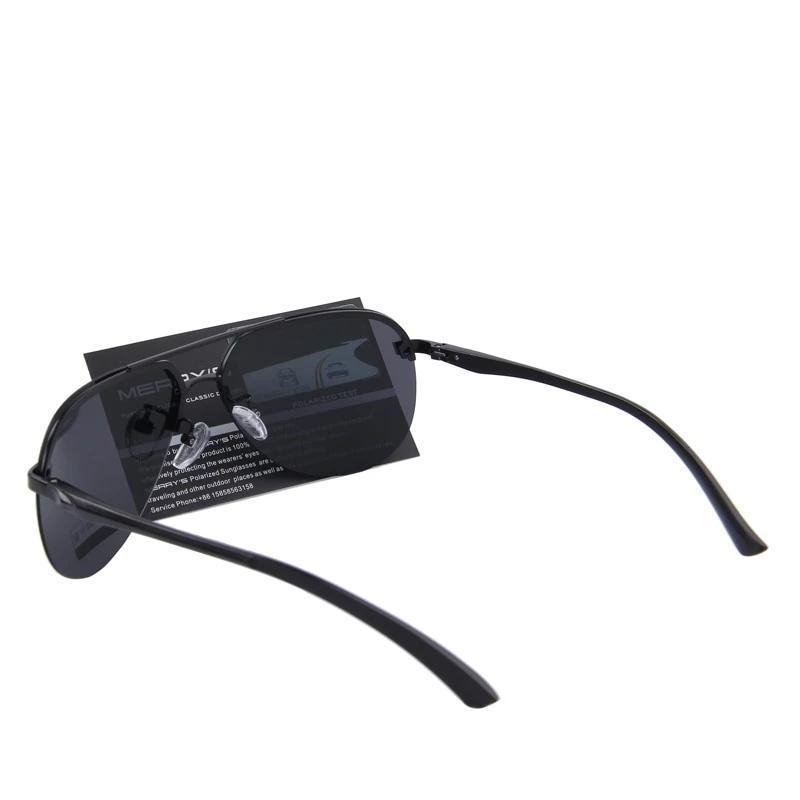 Alternative fashion polarized aluminum sunglasses with mirrored lenses and sleek frame, perfect for any edgy look.