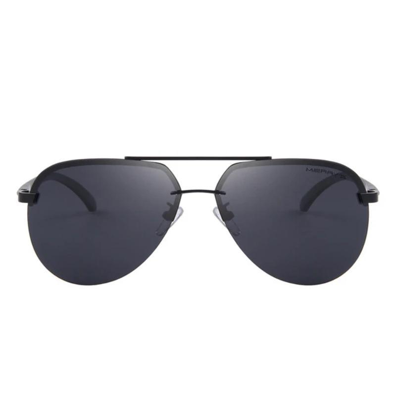 Polarized aluminum alloy sunglasses with mirrored lenses for alternative fashion styles like rock and goth.