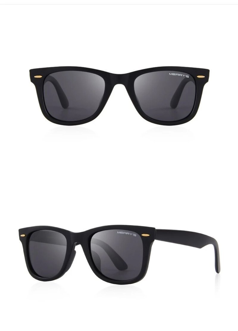 Classic retro polarized sunglasses with 100% UV protection and square shape, perfect for adding style to any outfit.