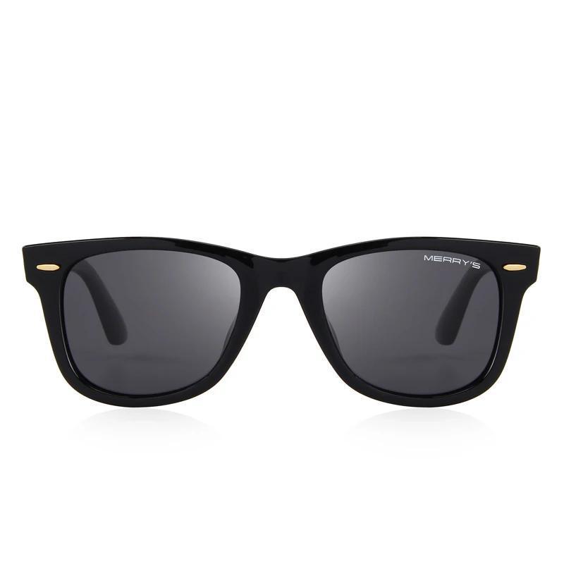 Classic retro polarized sunglasses with mirrored lenses, 100% UV protection, perfect for rock or gothic style.