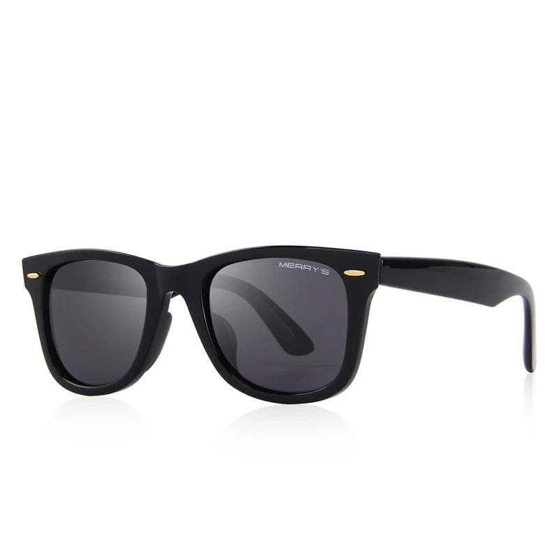 Classic retro polarized sunglasses with 100% UV protection, square shape, and stylish mirrored lenses.
