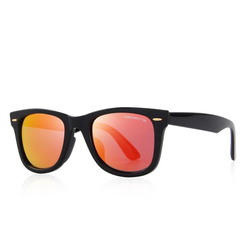 Classic retro polarized sunglasses with mirrored lenses, 100% UV protection, perfect for gothic summer outfits.
