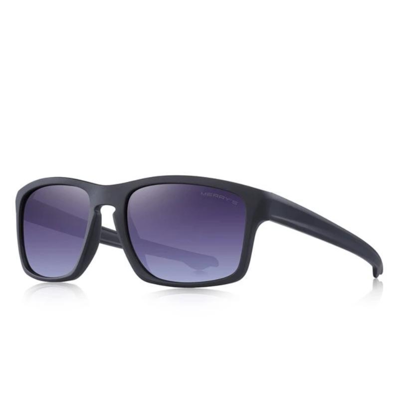 Polarized sport fishing sunglasses with square mirror lenses for biking and outdoor activities.