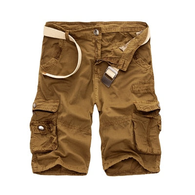 Cool urban style military shorts for men, perfect for casual wear and concerts, with pockets and loose fit.