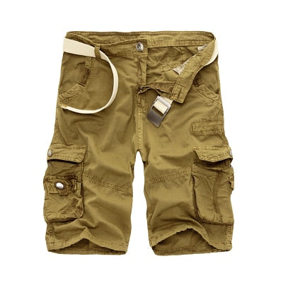 Stylish military shorts for men, perfect for urban fashion and casual outings, featuring pockets and a comfortable fit.