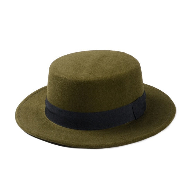 Wide Brim Gambler Hat / Women Alternative Fashion / Flat Top Fedora - HARD'N'HEAVY