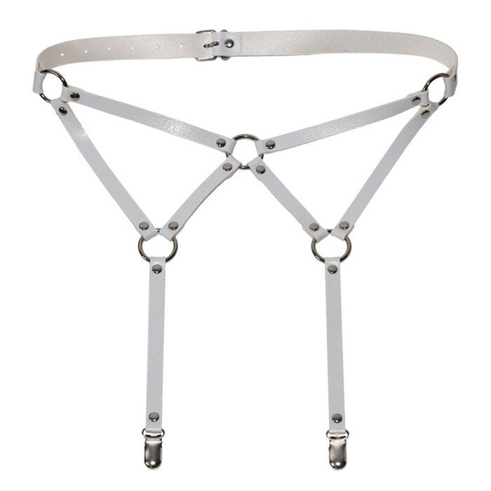 PU Leather Body Bondage Suspenders Belts / Adjustable Waist Harness / Sexy Women Garter Belt - HARD'N'HEAVY