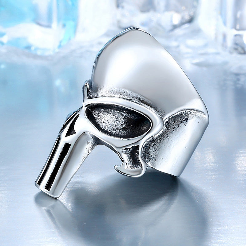 Stylish stainless steel Punisher skull ring, perfect rock-inspired fashion accessory for fans and collectors.