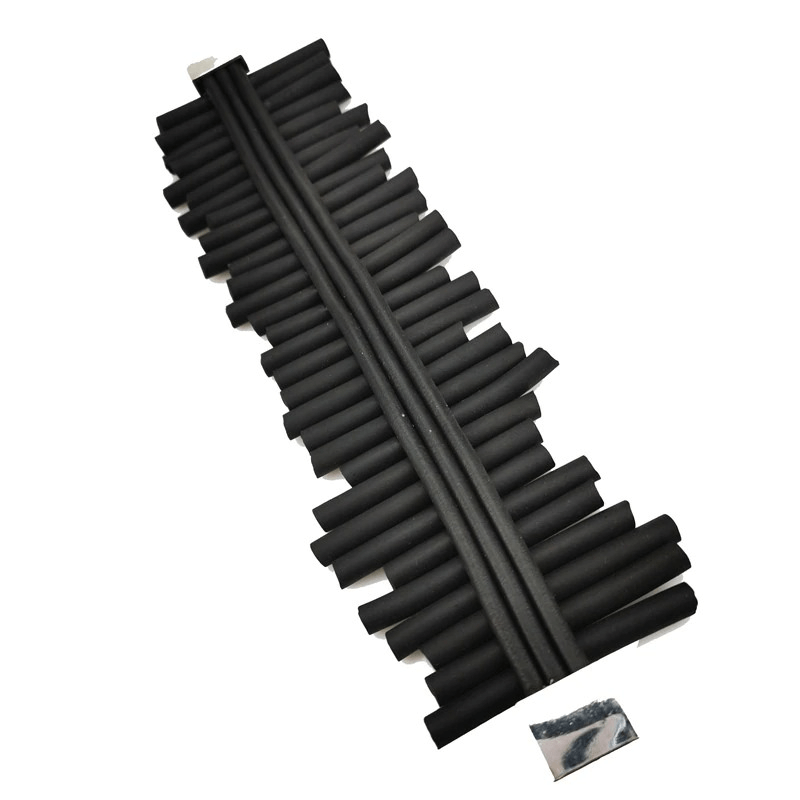 Handmade black punk wide bracelets made of rubber - unique rock style jewelry for women.