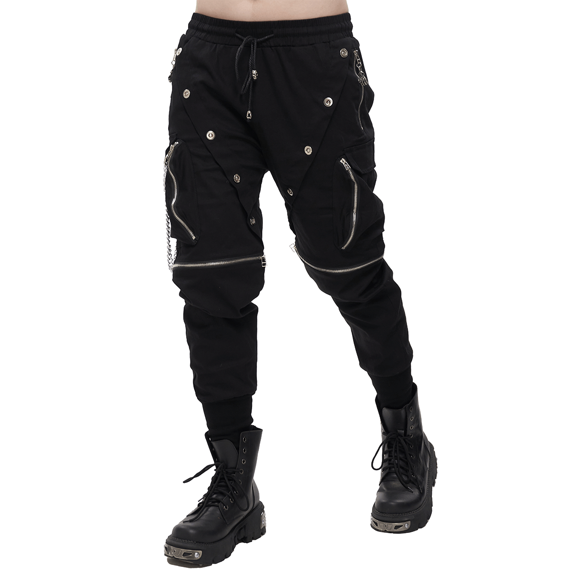 Chain Couture Cargo Trousers Black,Gold | Versace GB