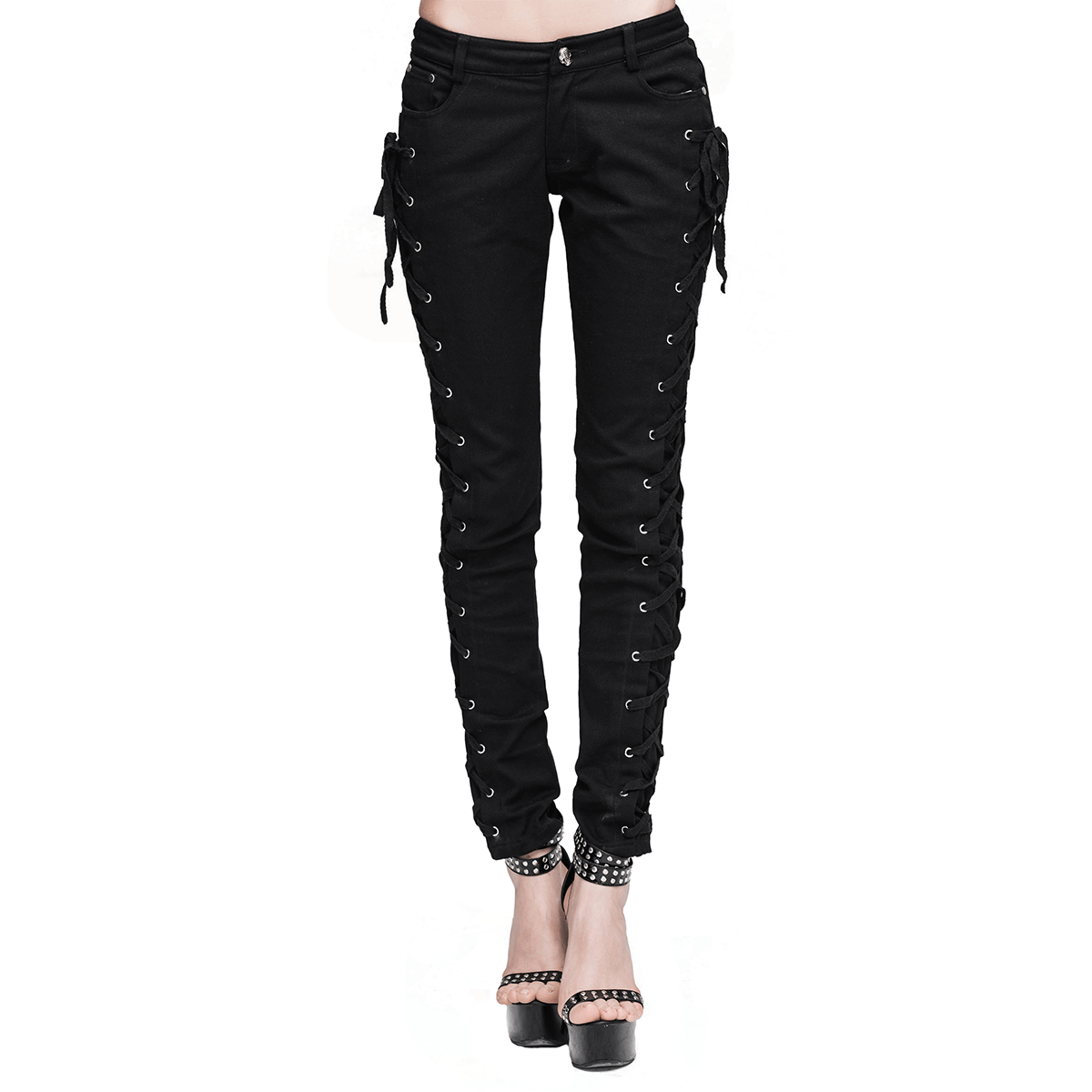 Cropped Cotton Trousers - Black - ARKET | Black trousers, Trousers women,  Slim fit trousers