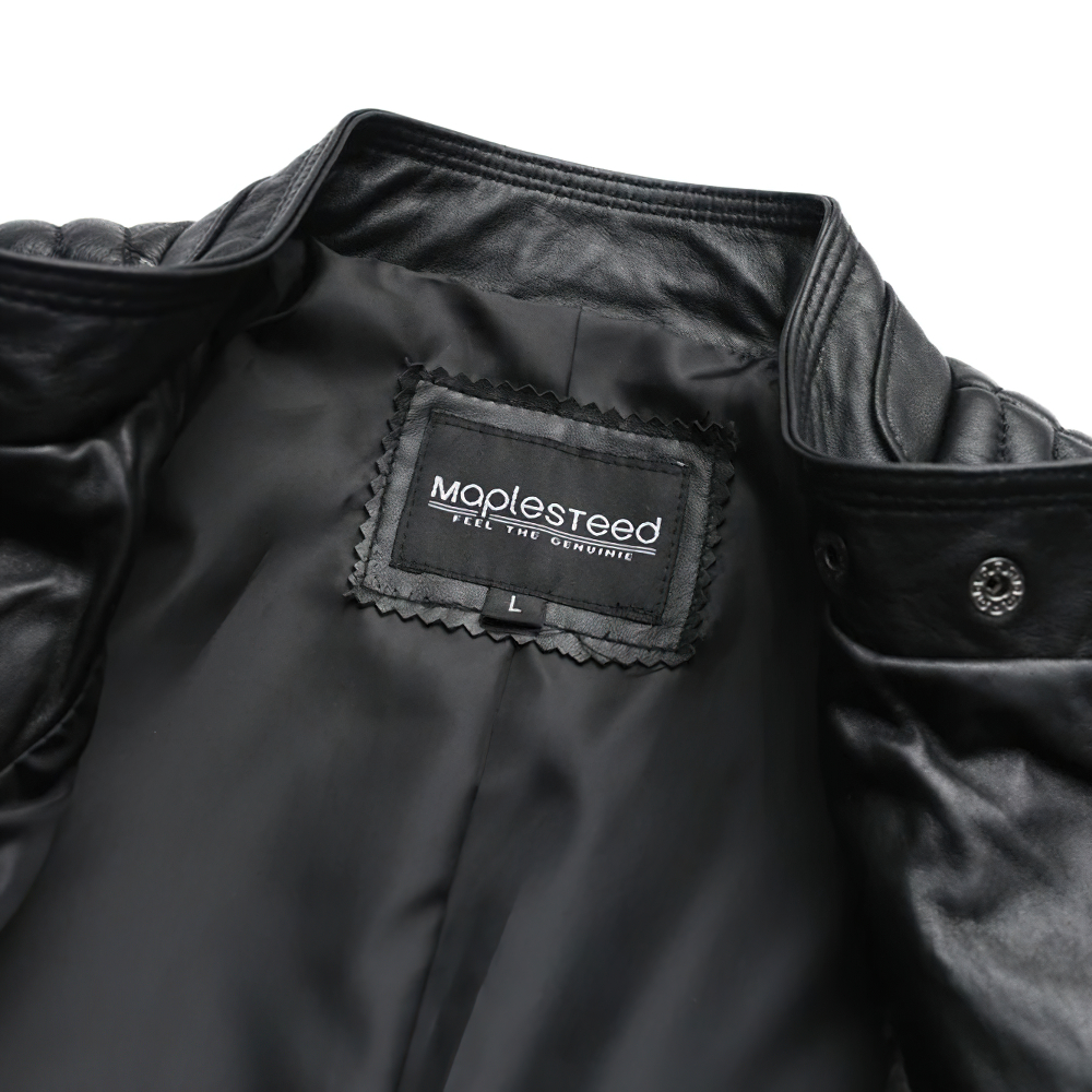 Punk style Women's Genuine Leather Jacket / Female Black Jackets with Zippers - HARD'N'HEAVY