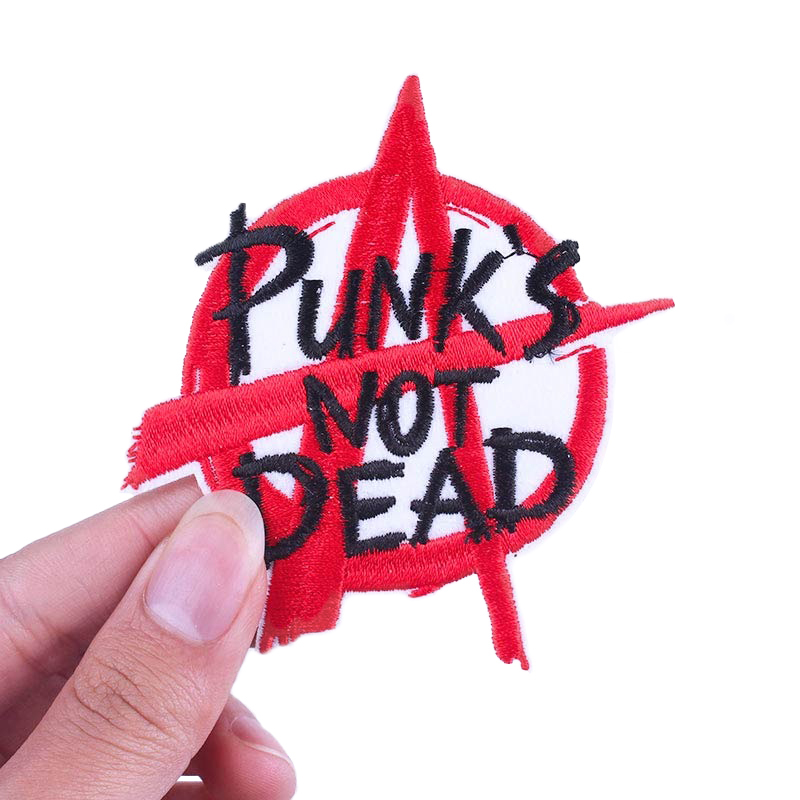 Punk's Not Dead Print Fusible Patch On Clothes / Unisex Rave Outfits Accessory For Jackets and Bags - HARD'N'HEAVY