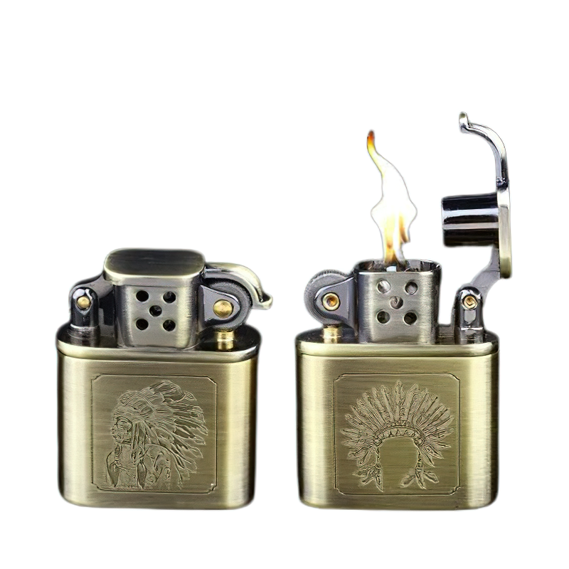 Pure Copper Lighter of Petrol Kerosene Oil / Retro Design Lighters with Gas Grinding Wheel - HARD'N'HEAVY