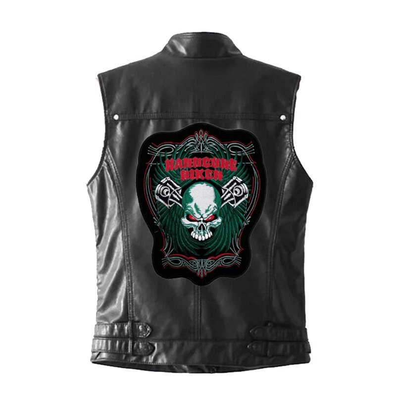 Red Eyes Skull Patch Iron-On Patches For Jackets / Large Embroidered Biker Patches For Clothes - HARD'N'HEAVY