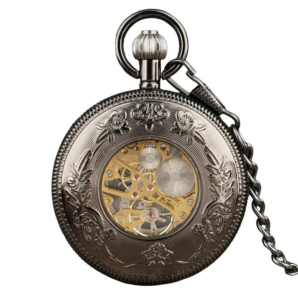 Retro Mechanical Pocket Watch for Men and Women / Antique Pendant Clock on Chain - HARD'N'HEAVY