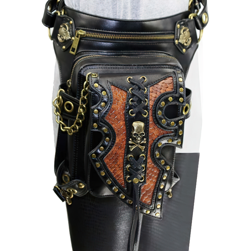 Retro Rock Bags / Alternative Fashion Gothic Steampunk Shoulder Bag / Vintage Leather #4 - HARD'N'HEAVY