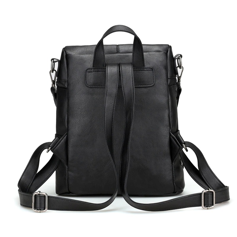 Retro Style Rivet Backpack / Women PU Leather Backpacks / Fashion Travel Shoulder Bag - HARD'N'HEAVY