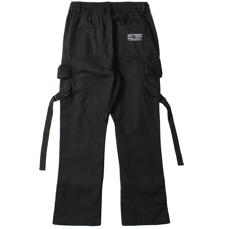 Ribbon Unisex Pants With Multi-Pocket / Casual Sweatpants / Streetwear - HARD'N'HEAVY