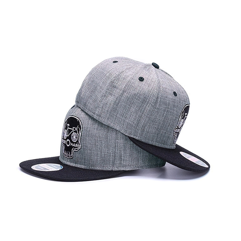 Ride Hard SKULL Baseball cap / Rock Style Snapback Hat with Embroidery / Edgy clothing - HARD'N'HEAVY