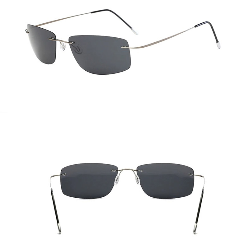 Rimless Polarized Light Sunglasses / Stylish Steampunk Glasses for Men & Women - HARD'N'HEAVY