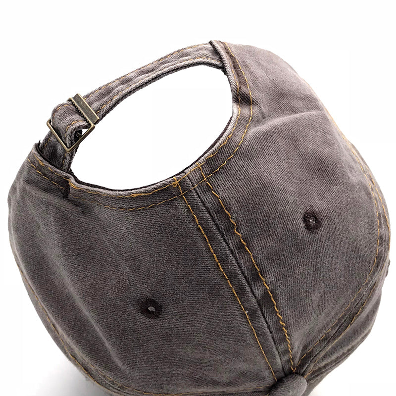 Close-up of the adjustable strap on a Rock and Metal Fashion Cotton Baseball Cap, showcasing quality and style.